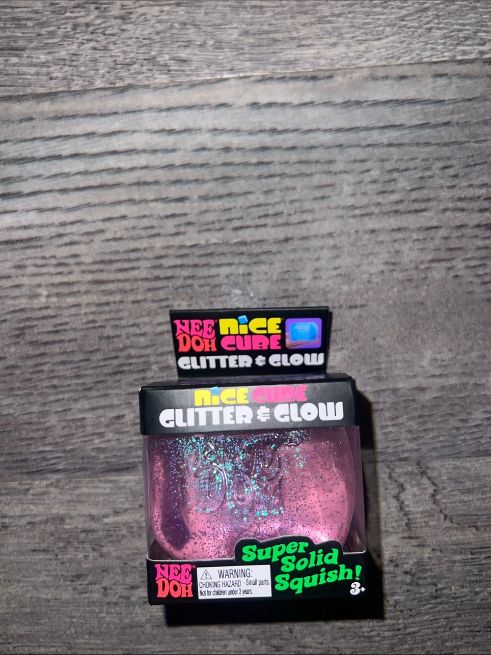 Nice Cube Glitter & Glow Purple Super Solid Squish